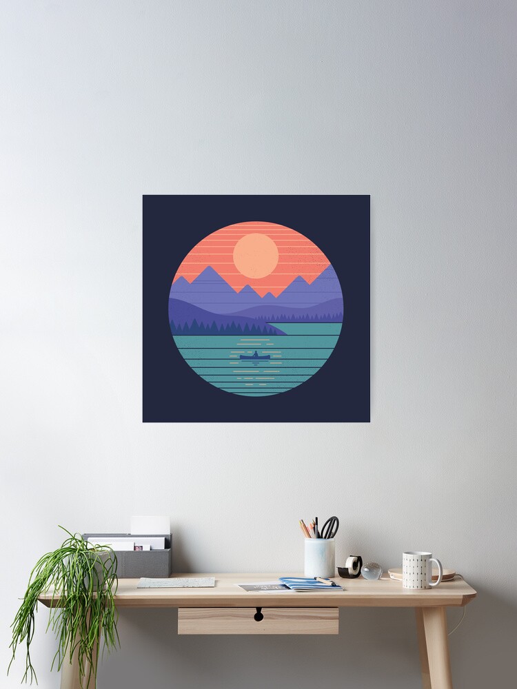 Thumbnail 1 of 3, Poster, Peaceful Reflection designed and sold by thepapercrane.