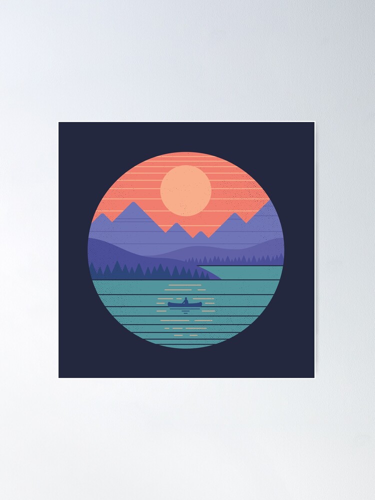 Thumbnail 2 of 3, Poster, Peaceful Reflection designed and sold by thepapercrane.