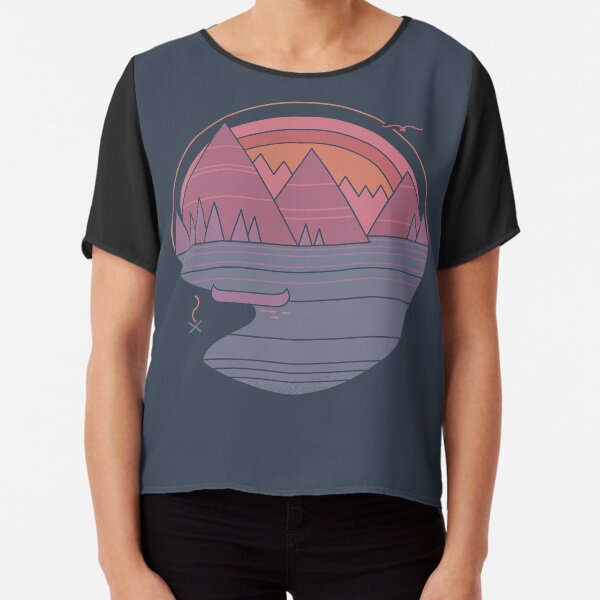 The Mountains Are Calling Chiffon Top