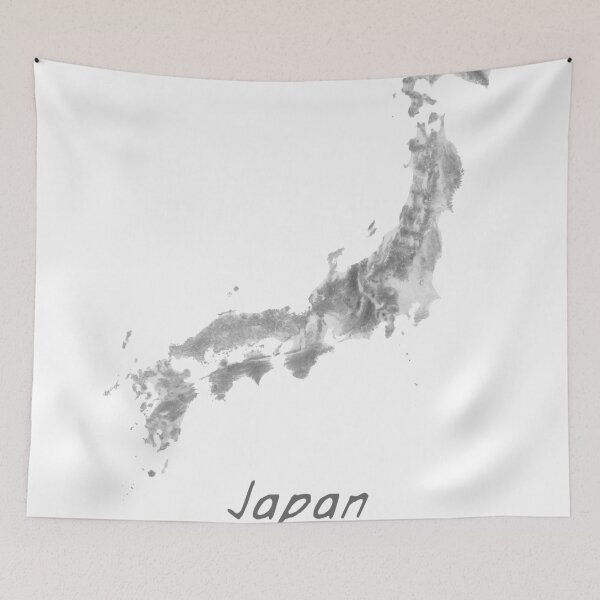 Item preview, Historical-styled Map of Japan (Sketch) designed and sold by Henrik Gulliksen Schüller.