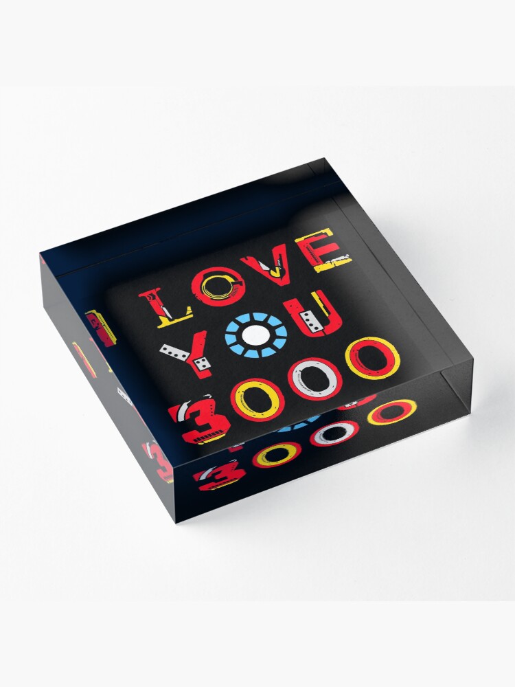 Alternate view of I Love You 3000 v2 Acrylic Block