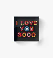 Ich liebe dich 3000 v2 Acrylblock