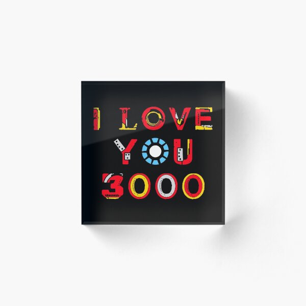 I Love You 3000 v2 Acrylic Block
