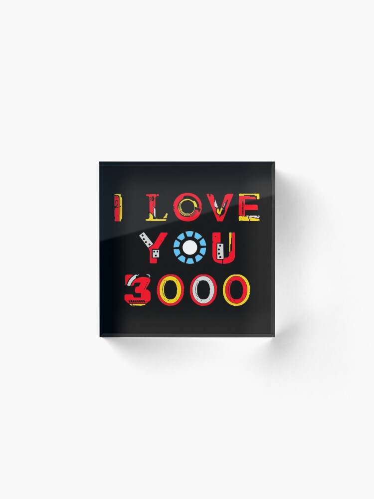 Alternate view of I Love You 3000 v2 Acrylic Block