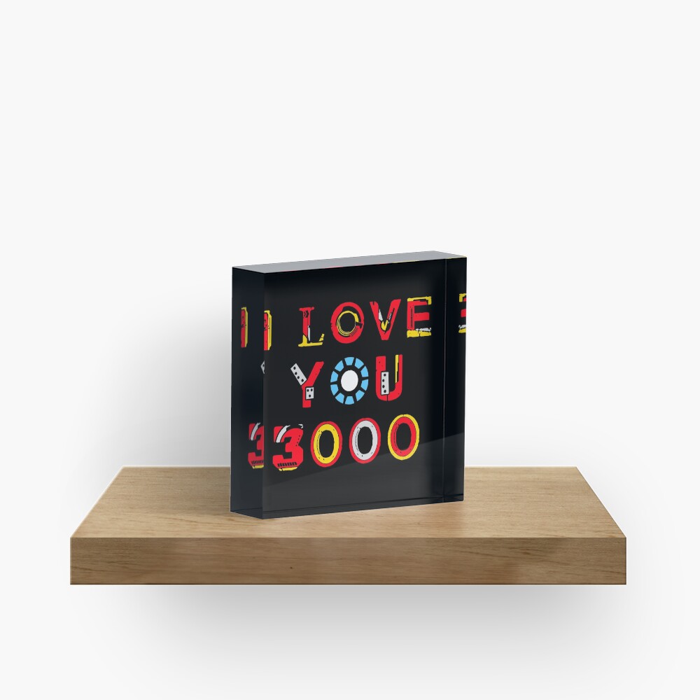 I Love You 3000 v2 Acrylic Block