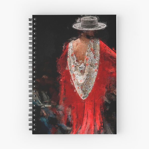 Item preview, The red dress and the shawl - Vibrant Spanish Dancer designed and sold by FiestaArt.