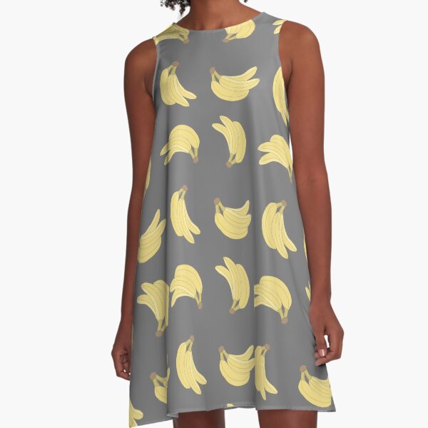 Bananas - Banana Print and Pattern A-Line Dress