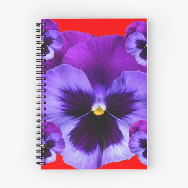 Item preview, RED WITH PURPLE SPRING PANSIES ART designed and sold by sharlesart.