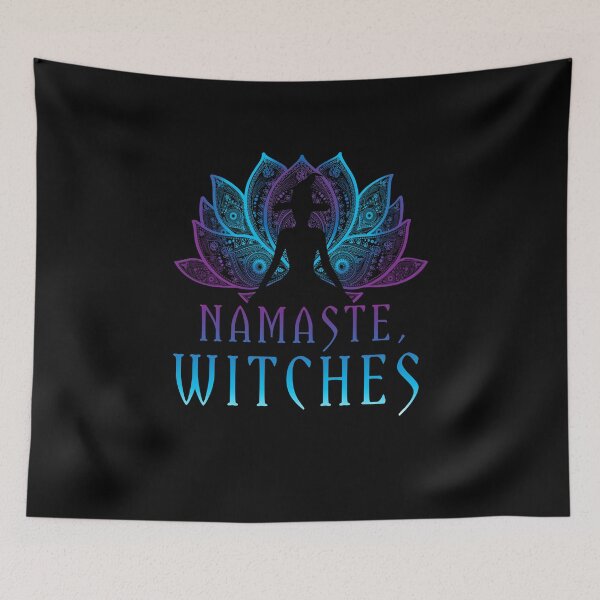 Item preview, Namaste Witches Funny Spiritual Pagan Yoga Halloween Art designed and sold by glintintheeye.