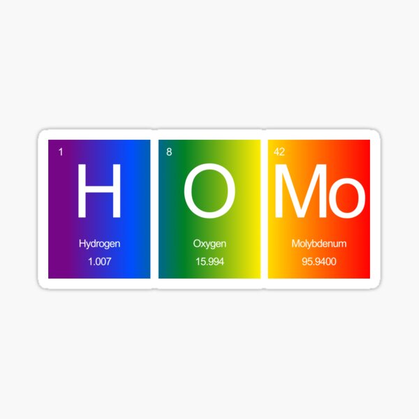 HOMo Rainbow Periodic Table Sticker