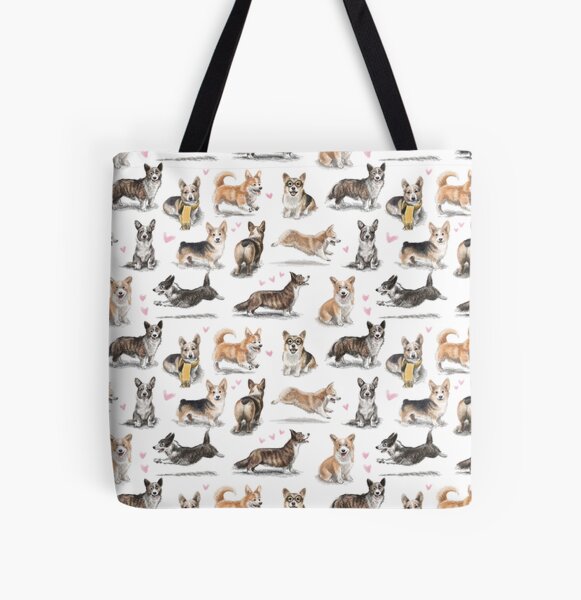 Corgi All Over Print Tote Bag
