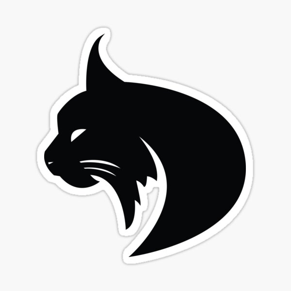 Sticker gatti in silhouette