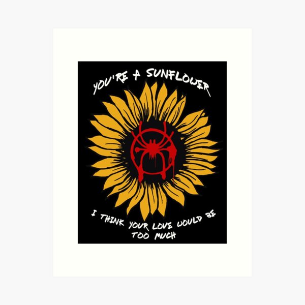 Post Malone Congratulations Lyrics Print / Poster / Wall Art A4 A3 /  Sunflower