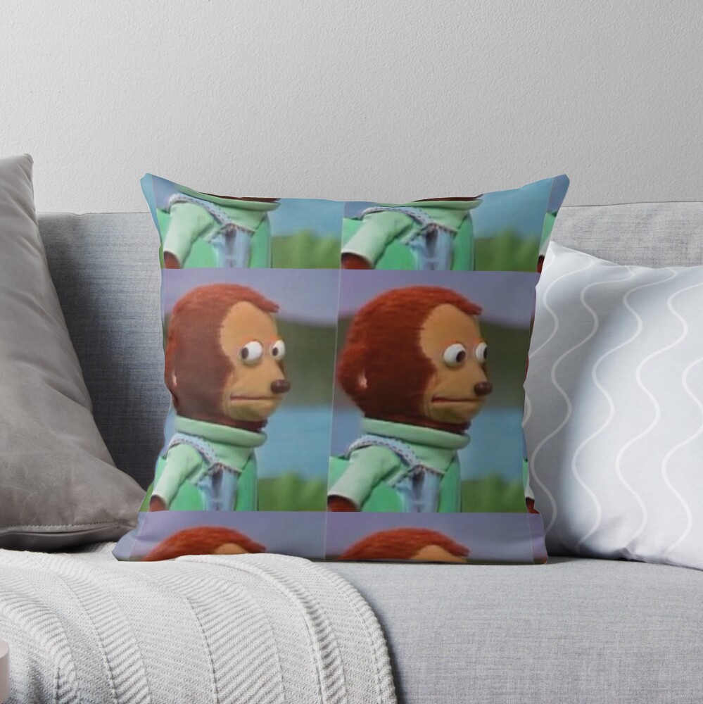 Side Eye Monkey Meme | Throw Pillow