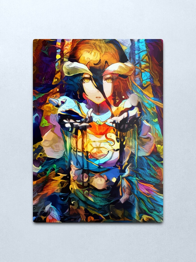 Alternate view of Colorful Jungle Waifu Metal Print