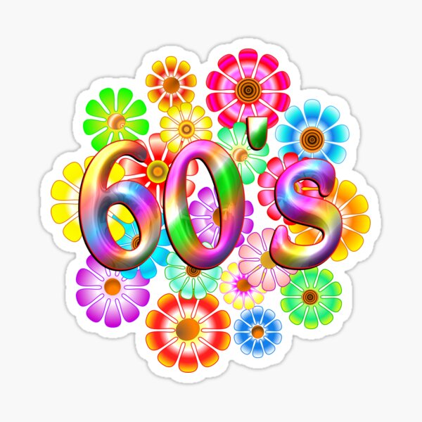 Item preview, 60's Happy Flowers Retro designed and sold by CoolDoodles.