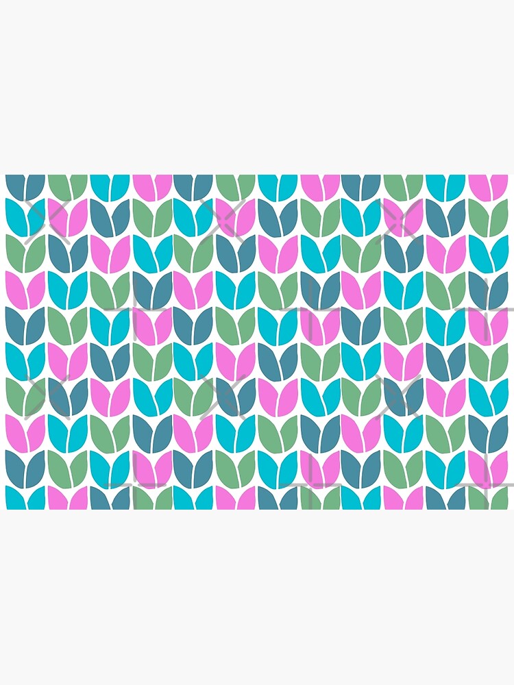 Tulip Knit (Blue Pink Green) by beththompsonart