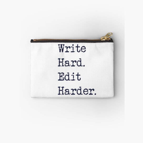 Item preview, Write Hard. Edit Harder. Navy Blue designed and sold by TeaRoseWriter.