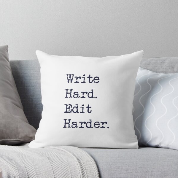 Item preview, Write Hard. Edit Harder. Navy Blue designed and sold by TeaRoseWriter.