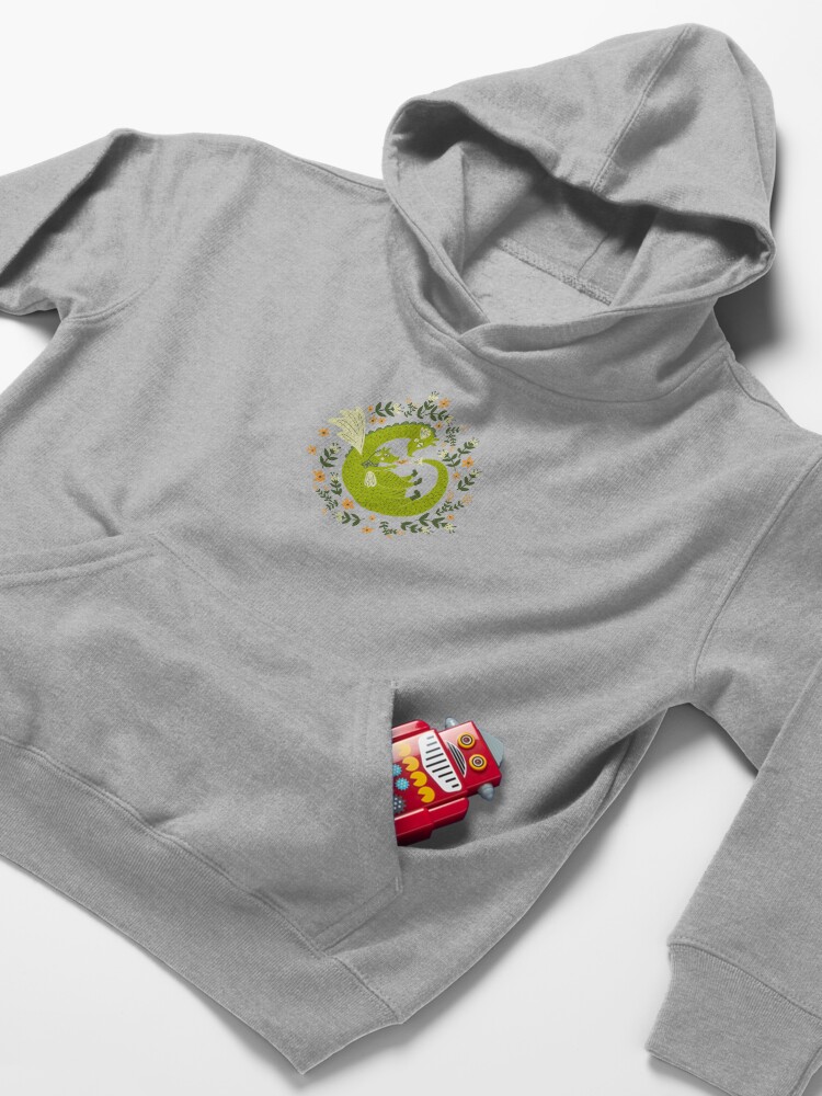 Alternate view of Mama and Baby Dragon Kids Pullover Hoodie