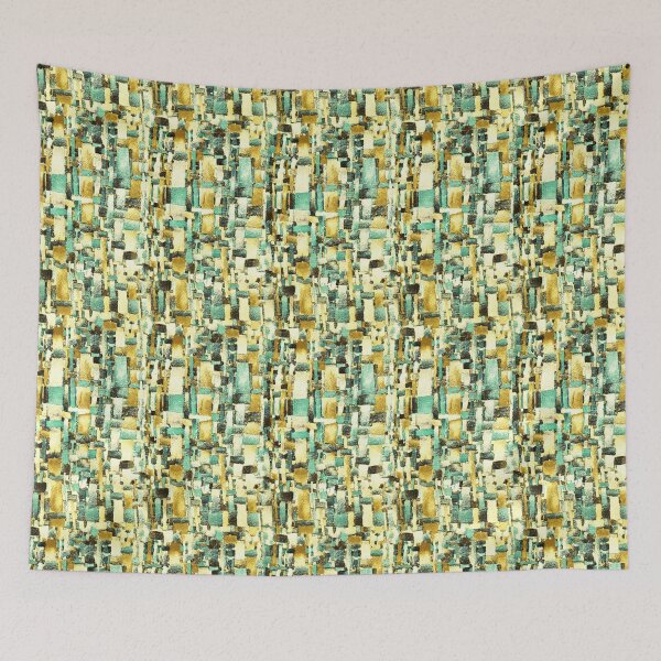 Item preview, Abstract gold and aqua designed and sold by BessoChicca.
