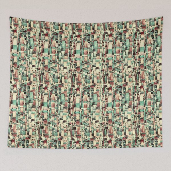 Item preview,  Abstract  aqua, cream and rust designed and sold by BessoChicca.