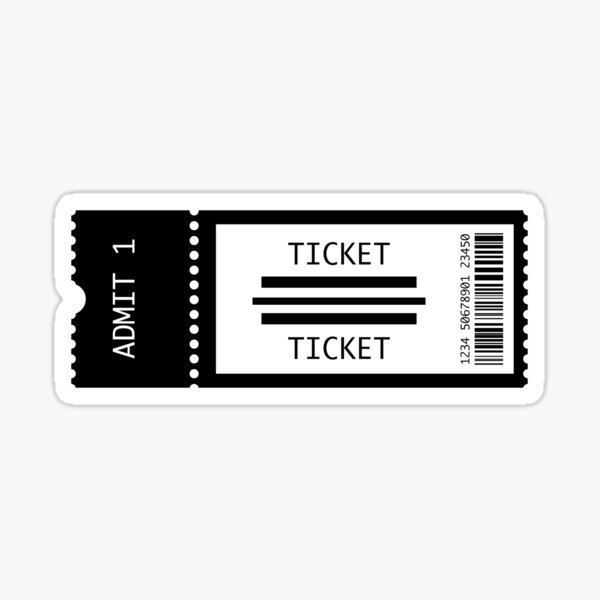 Concert Tickets Sticker