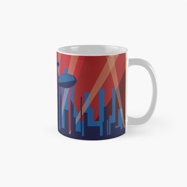Item preview, A Sleeper`s Dream Zeppelin Airship Above Super Metropolis Skyscraper Art Deco Geometric Retro designed and sold by 108dragons.