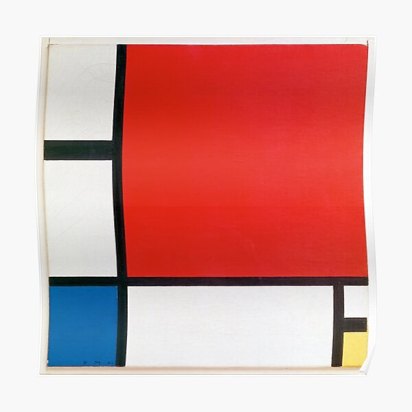 Composition II in Red Blue and Yellow by Piet Mondrian (1930) Poster