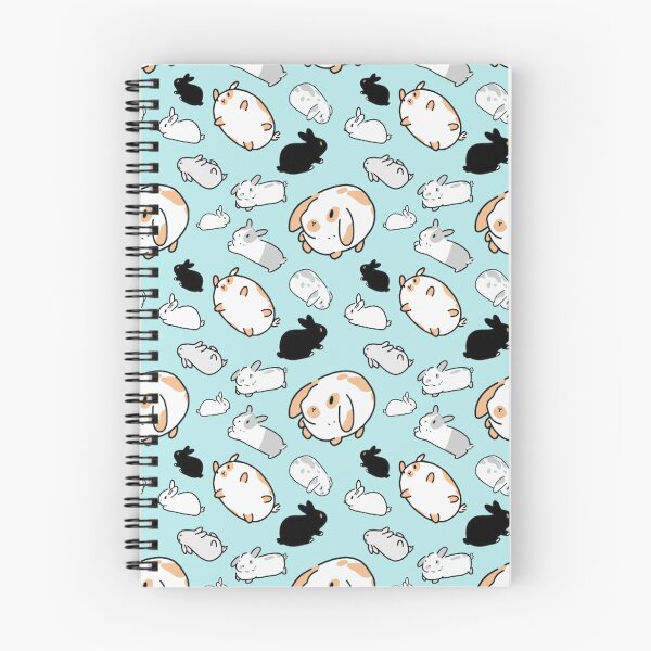 Item preview, Bunny Rabbit Pattern on Pastel Blue designed and sold by Brushes n Bunnies.