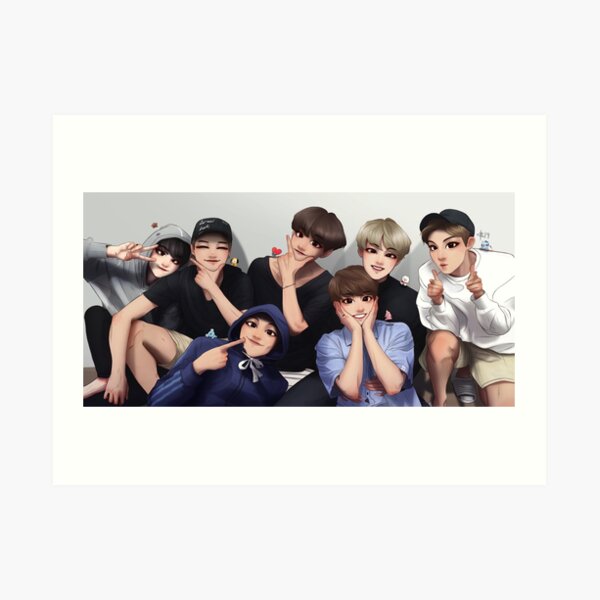 familia bangtan a art print by debrenner redbubble