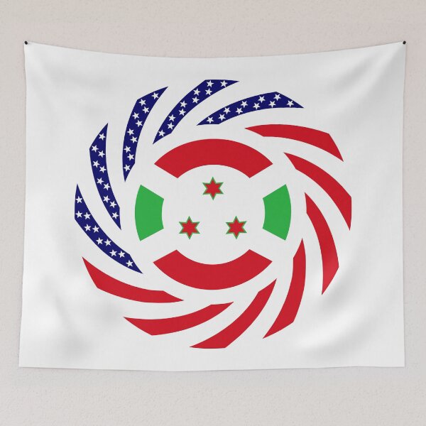 Artikelvorschau, Burundian American Multinational Patriot Flag Serie entworfen und verkauft von Carbon-Fibre Media.