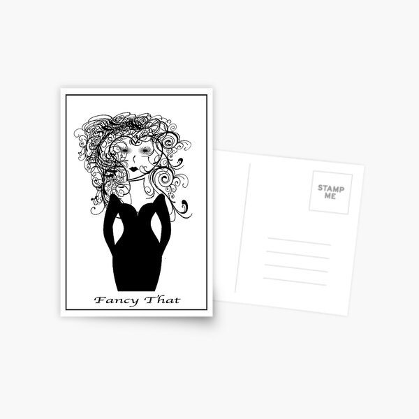 Fancy That (In black) Postcard