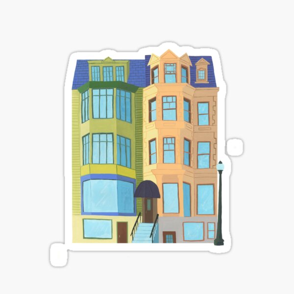 A Vibrant Townhouse in Boston Sticker