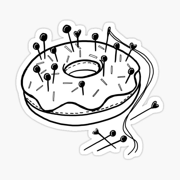 Donut pincushion Sticker