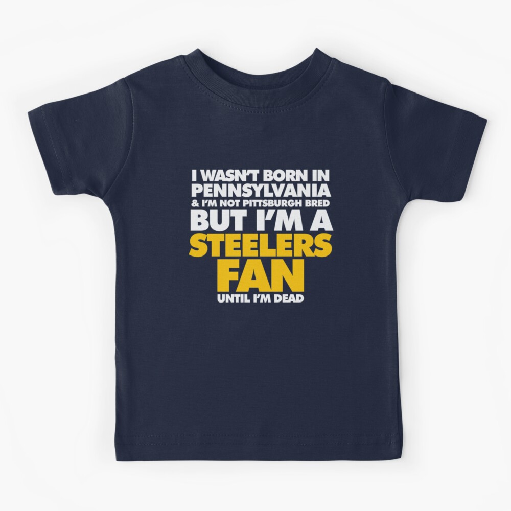 AmendableShirts Steelers T Shirt - Pittsburgh Steelers Football Tee - Win, Lose, or Tie I'm A Steelers Fan Till I Die - Steelers Gift Idea