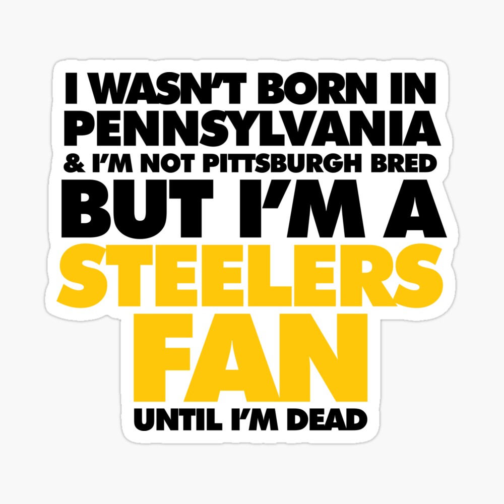 AmendableShirts Steelers T Shirt - Pittsburgh Steelers Football Tee - Win, Lose, or Tie I'm A Steelers Fan Till I Die - Steelers Gift Idea