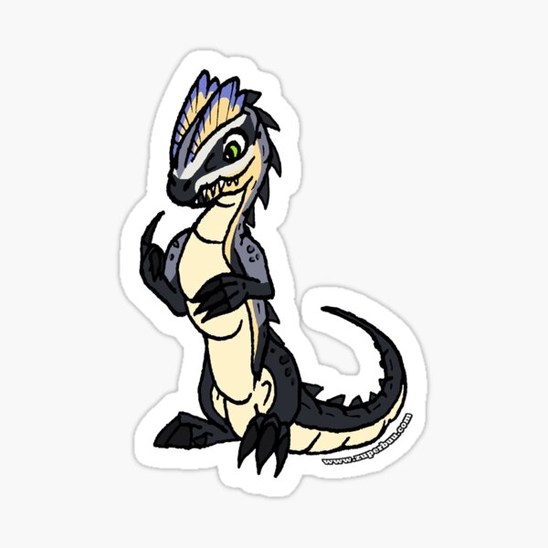 Diana the Dilophosaurus Sticker Sticker