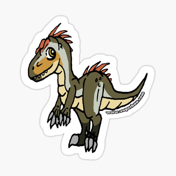 Allan the Allosaurus Sticker Sticker