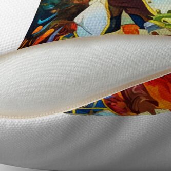 Alternate view of colorful Dragons Sin Floor Pillow