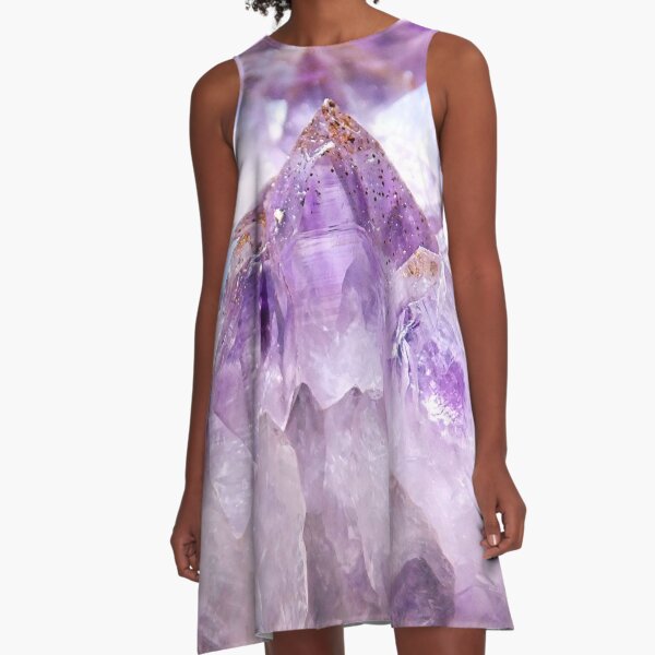 Amethyst Crystal A-Line Dress