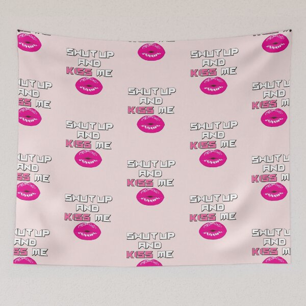 Item preview, Shut up and Kiss me! Funny design, Lit, hilarious, Pink lips designed and sold by Brigianna.