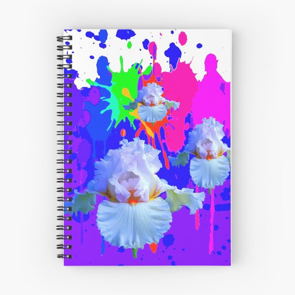 Item preview, MODERN WHITE IRIS ON COLOR PLATTERS ART designed and sold by sharlesart.