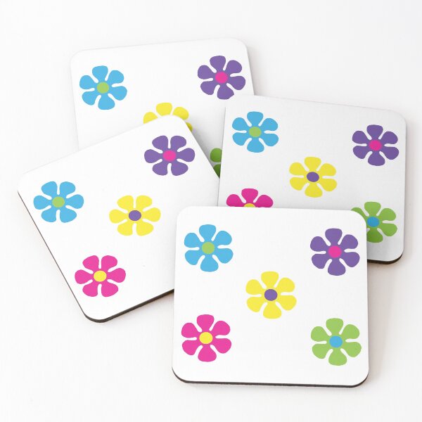Item preview, groovy colorful mini flowers designed and sold by daisydebby.