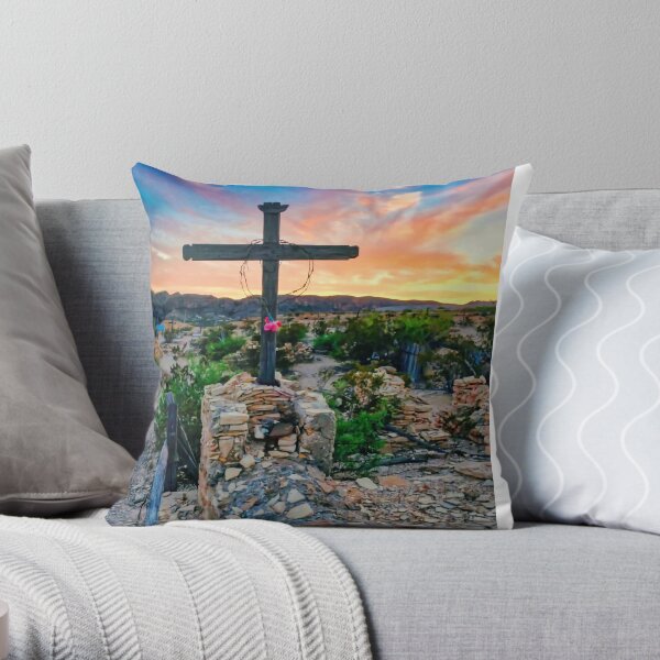 Terlingua Ghost Town Texas Throw Pillow