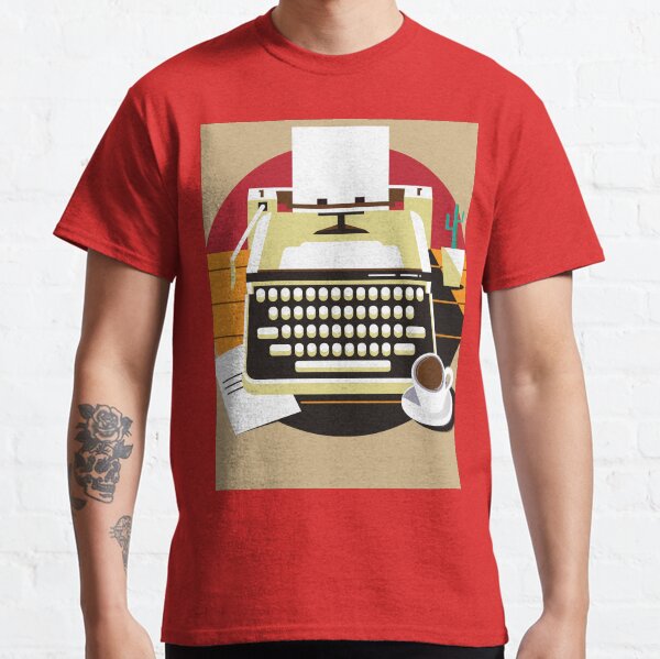 Item preview, Typewriter And Coffee Cup A Sleeper`s Dream Art Deco Geometric Retro designed and sold by 108dragons.