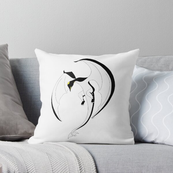 The Penguin-Dragon (Second evolution) Throw Pillow