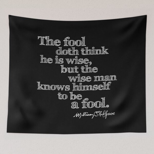 Item preview, As You Like It Wise Man Quote (Light Version) designed and sold by Styled Vintage.