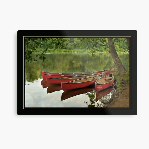 Canoes at Rest Clinton, NJ Metal Print