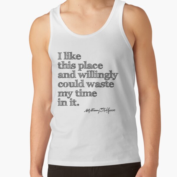 Shakespeare As You Like It Grunge Sketch Quote Tank Top